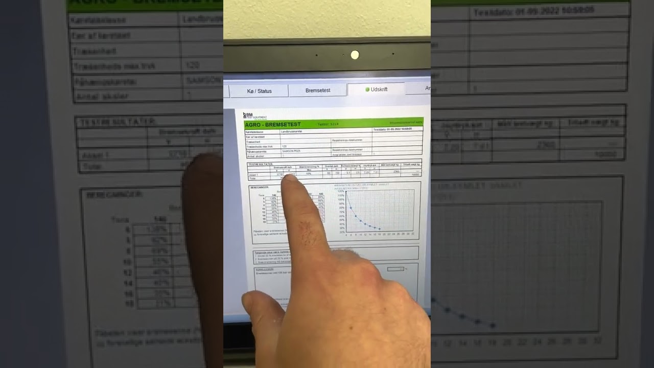 Analyse af bremsetest