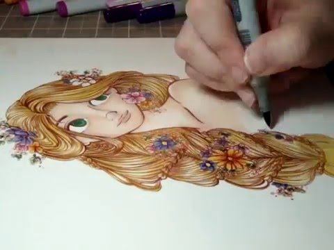 Copic Marker Drawing: Rapunzel