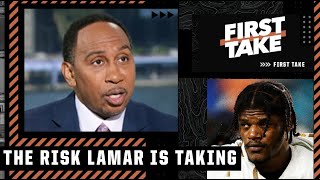 Stephen A. warns Lamar Jackson about the risk he's taking by not signing a new deal | First Take