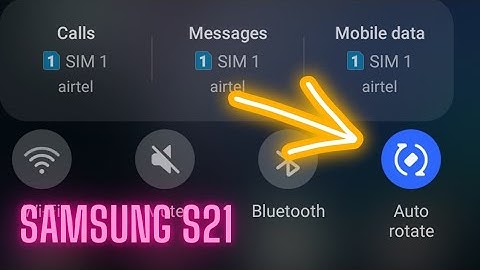 How to trun On/Off Auto rotate Setting in Samsung S21 Fe 5G