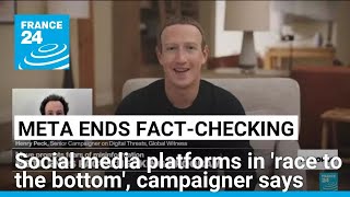 Social media platforms are in 'race to the bottom', campaigner says as Meta ends fact-checking