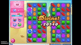 Candy Crush Level 1554 Audio Talkthrough, 3 Stars 0 Boosters