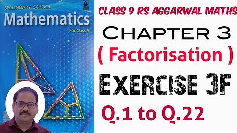 Exercise 3F Class 9 RS Aggarwal maths