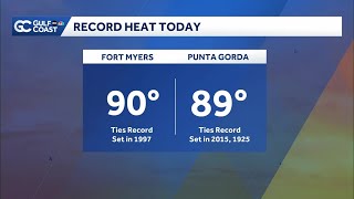 Fort Myers and Punta Gorda tie March 10 record highs