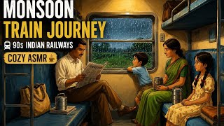 🚂🌧️ Monsoon Nights on Indian Railways — A Cozy 90s Family Train Journey | Rain ASMR ☕✨ screenshot 4