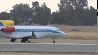 Plane taking off at Mather Airport