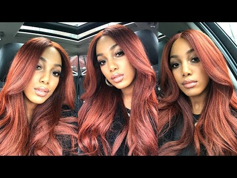how to color dark hair red, how to color hair without bleach, loreal hicolo...