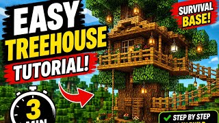 How to Build a Treehouse🌳 in Minecraft #Minecraft#MinecraftBuild#Treehouse#MinecraftTutorial#Gaming