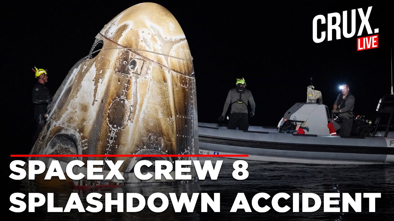 ⁣NASA SpaceX Live | SpaceX Crew 8 Astronaut Hospitalized After Dragon Splashdown