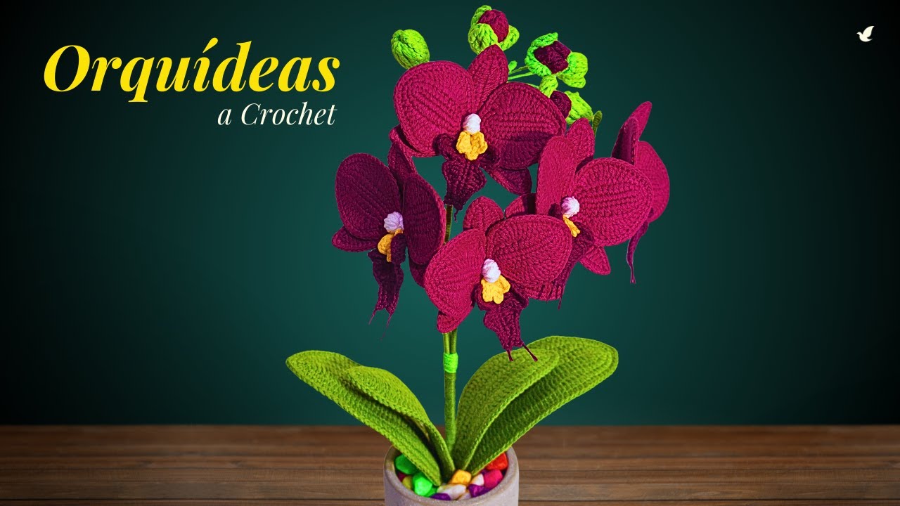 🌸 Orquídea a Crochet - Tutorial Paso a Paso