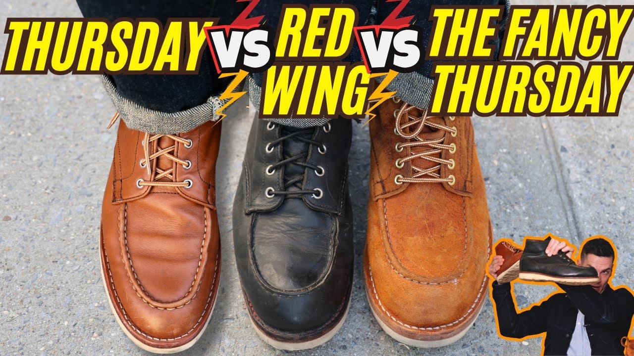Moc Toe Boots Compared: Red Wing vs Thursday vs Thursday Black Label