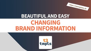T3 Templates: How to change the brand information