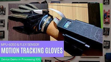 MPU 6050 7 Flex Sensor Motion Tracking Gloves