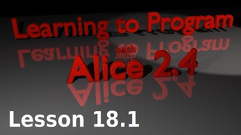 Alice Tutorial 2.4 Lesson 18.1 - Basic Mouse Tracking (1 of 3)