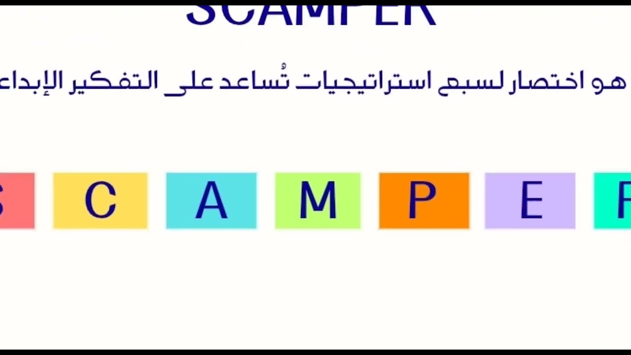 أداة سكامبر لتوايد الافكار الابداعية