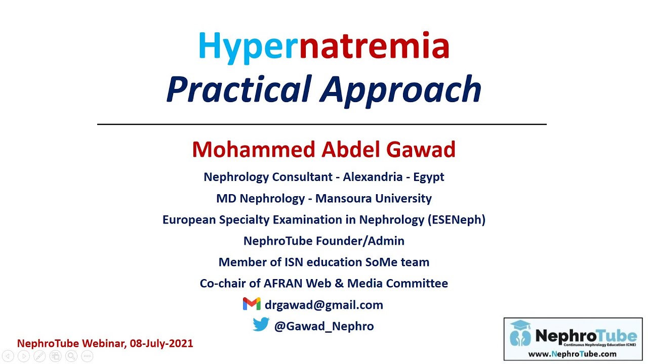 Hypernatremia  (Practical Approach) - (Arabic Language) - Dr. Gawad