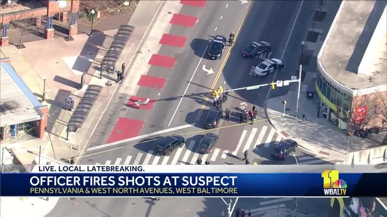 Baltimore police officer shoots at suspected stolen vehicle after crash ...