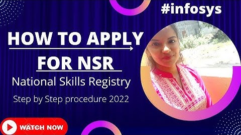 How to apply for NSR National Skills Registry for Infosys Wipro cognizant TCS|@OnlineStudy4u|2022