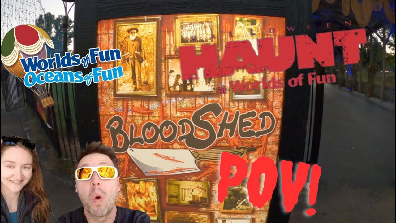 Blood Shed Haunted House Maze At Halloween Haunt Worlds Of Fun Theme Blood shed haunted house maze at halloween haunt worlds of fun theme