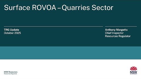 Webinar: Quarry sector - Roads and other vehicle operating areas