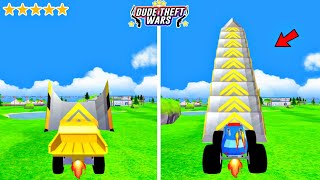 EVERY vehicles vs INSANE Mega Ramp in Dude Theft Wars!