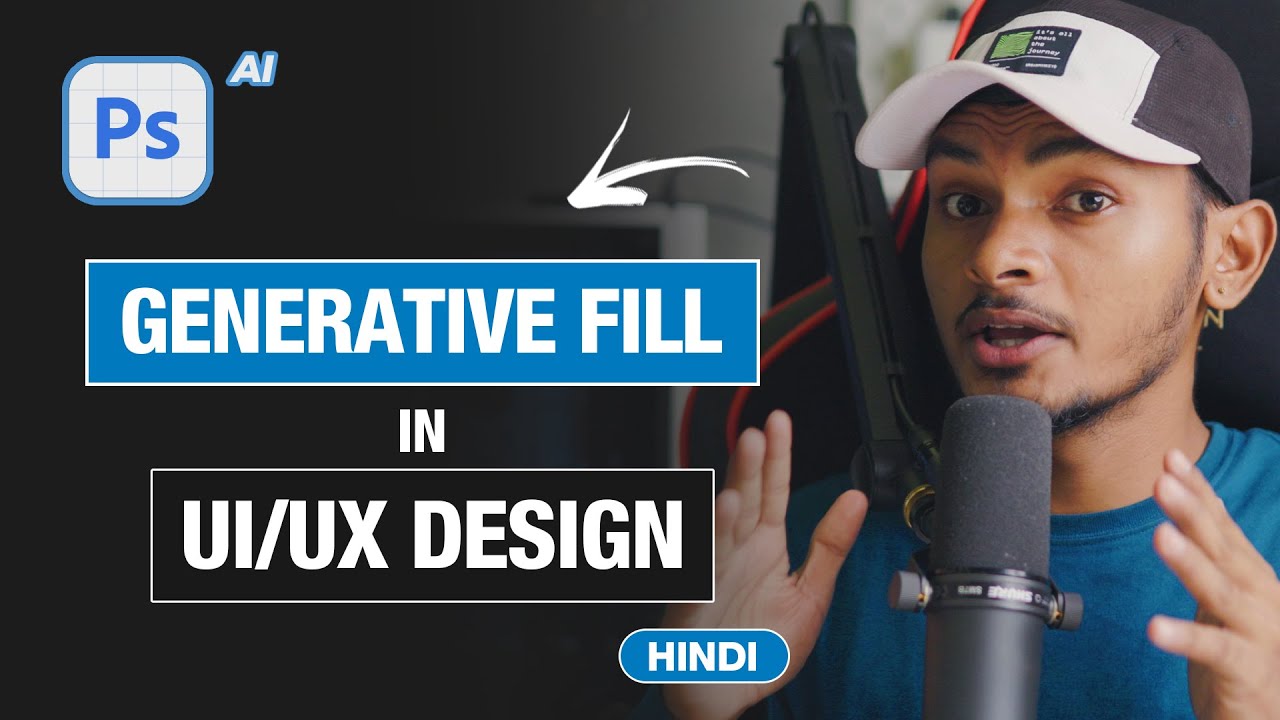 ⁣How to use GENERATIVE FILL AI in UI/UX Design in Photoshop Beta | Hindi