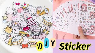 How to Make Stickers / DIY Paper Stickers / Homemade Stickers / Handmade Stickers / Kawaii sticker