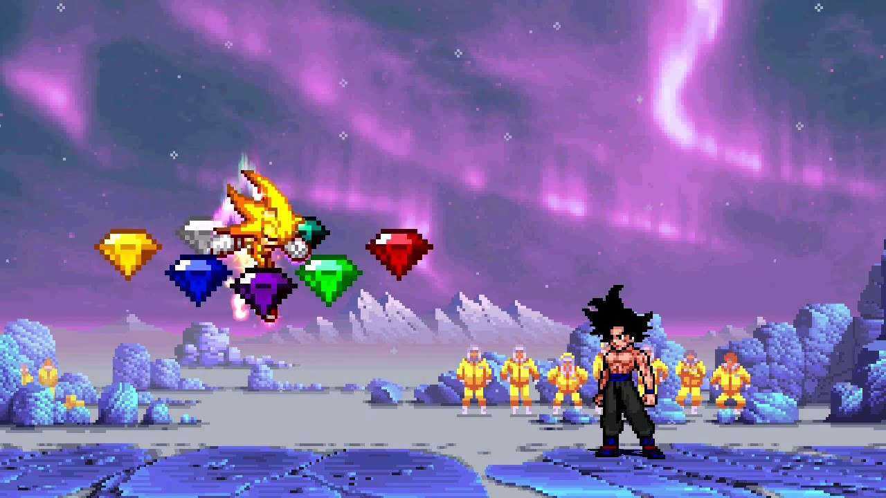Mugen JUS Hyper Sonic VS MUI Goku Part 2 YouTube