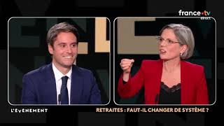 Le duel Gabriel Attal / Sandrine Rousseau sur les #retraites