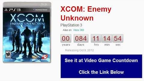XCOM Enemy Unknown PS3 Countdown