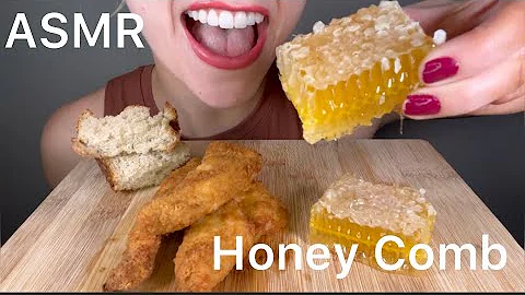 ASMR HONEYCOMB + chicken (no talking, eating sounds) | kakes-ASMR