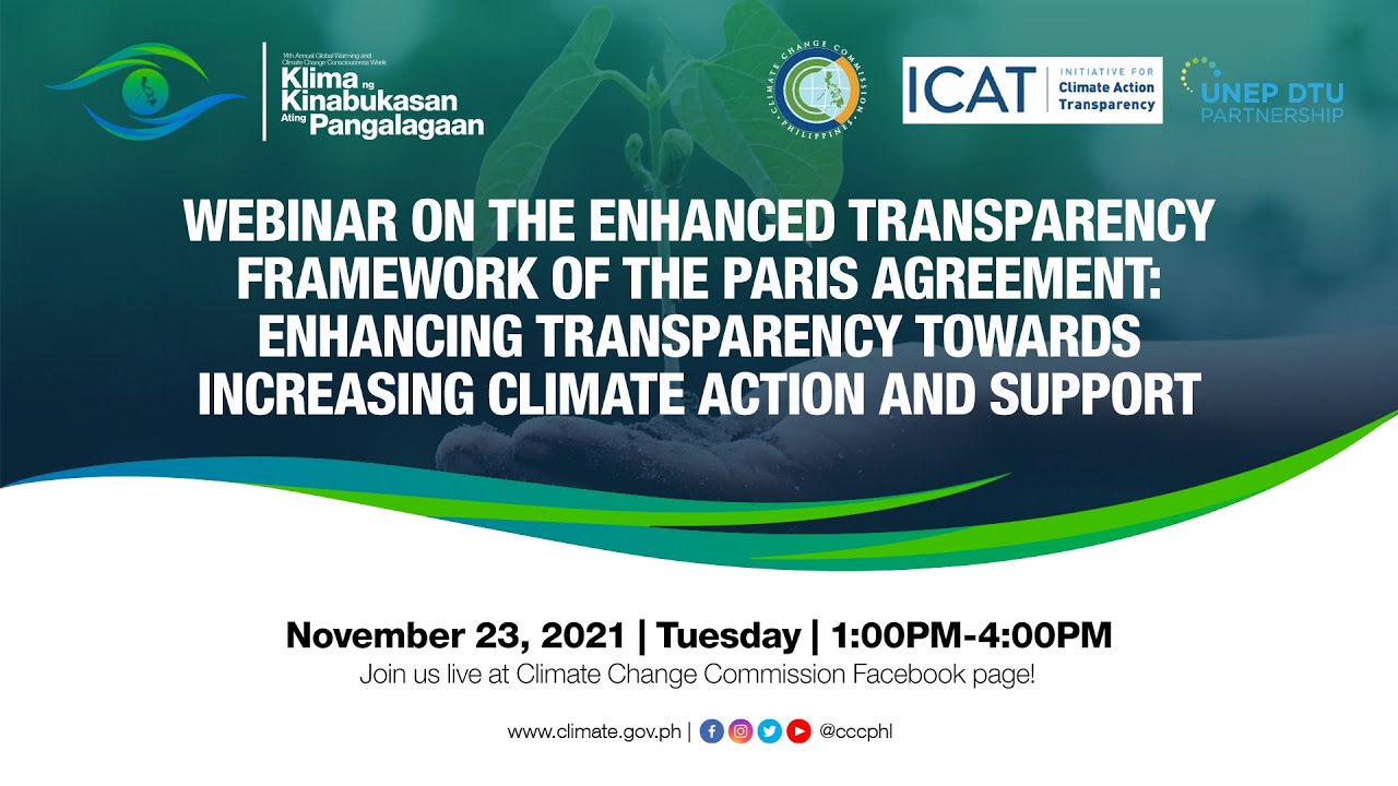 Highlights of the Webinar on the Enhanced Transparency Framework of the Paris Agreement