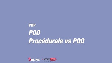 PHP - POO - Procédurale vs POO