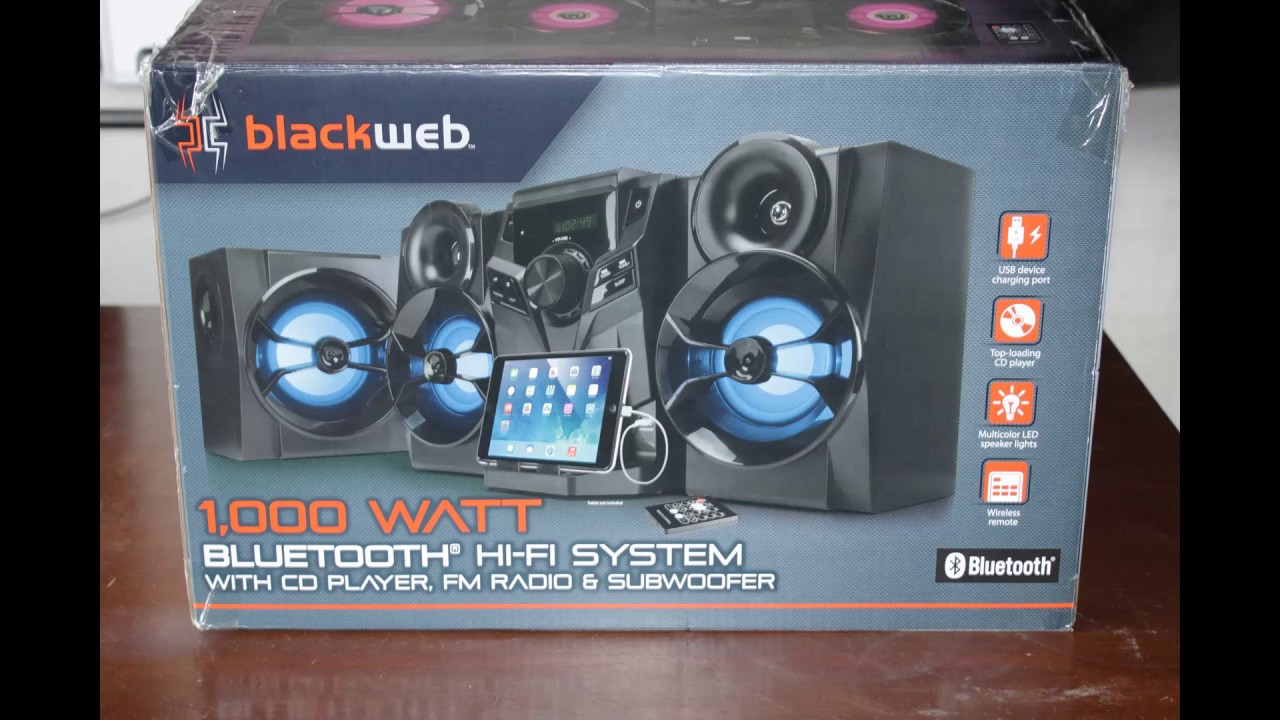blackweb home stereo system