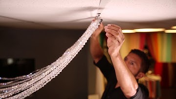 How to Hang a Crystal LED Lighted Ceiling Swag Panel by DecoStar™