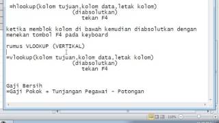 Rumus hlookup dan vlookup ms.excel