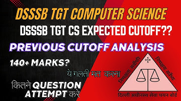DSSSB TGT Computer Science Cut Off
