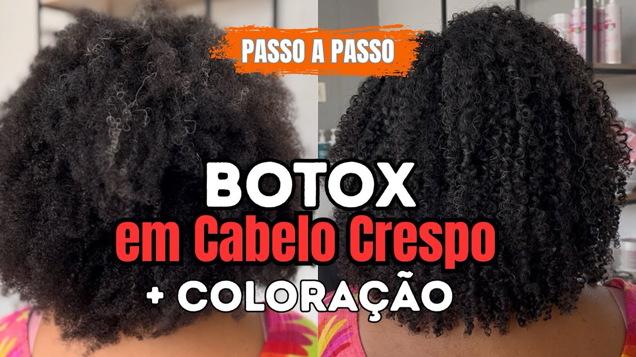 Como fazer BOTOX em cabelo CRESPO | Aplicação e passo a passo 