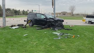 Engine ejected from vehicle during crash in Rockford