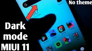 How to enable Dark mode in MIUI 11|| Without Theme|| Just few seconds🔥🔥