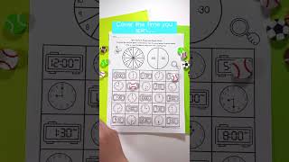 Telling time to the hour and half hour 1st grade center activity worksheet Telling time to the hour and half hour 1st grade center activity worksheet