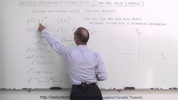 Calculus - Application of Differentiation (9 of 60) Max/Min Values: Ex. 8 f(x)=xe^(-x), [0,2]