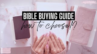 Bible Buying Gift Guide | 5 things to consider | How to choose a bible to buy