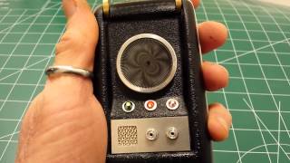 Star Trek Original Series "Beta" Communicator with Spinning Moire Pattern
