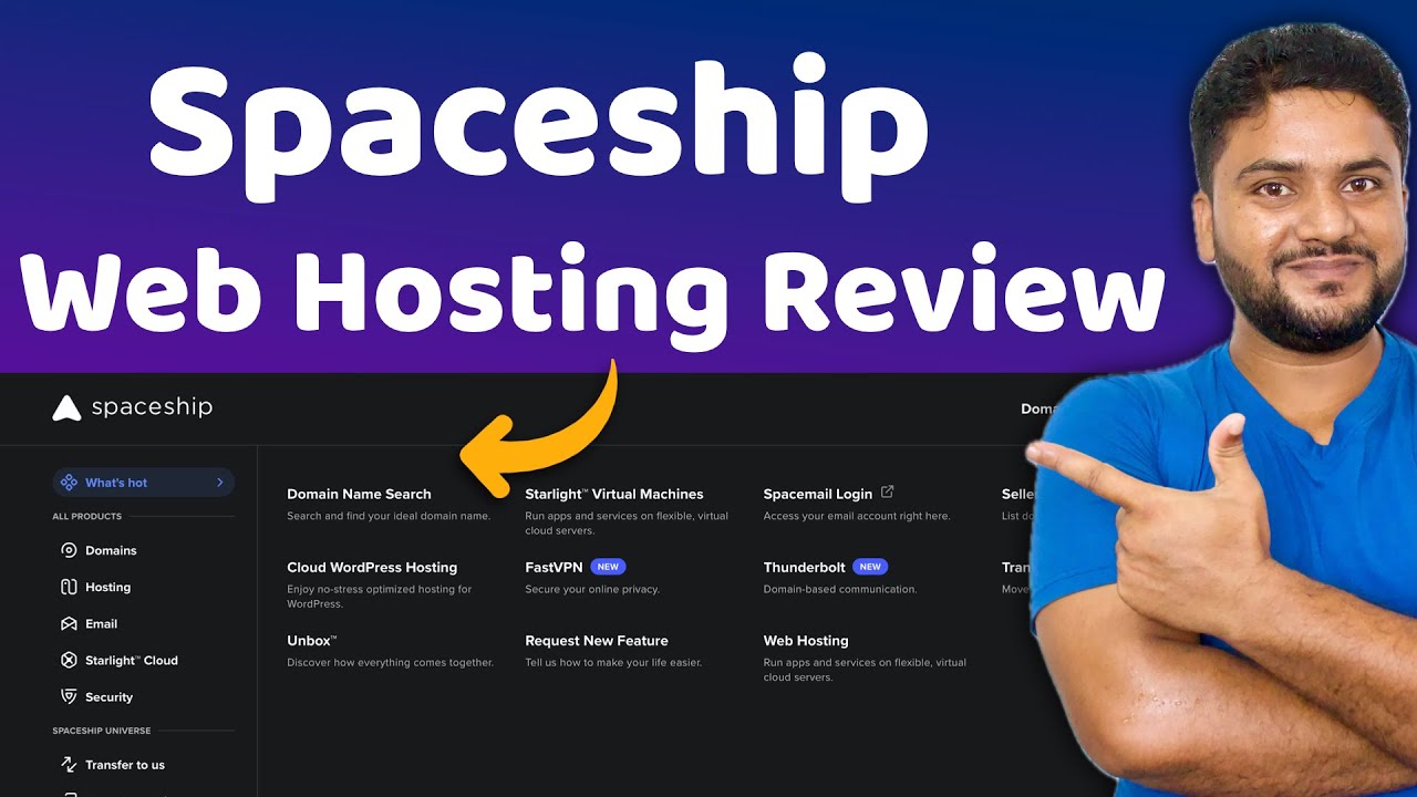 Spaceship Web Hosting Review - YouTube