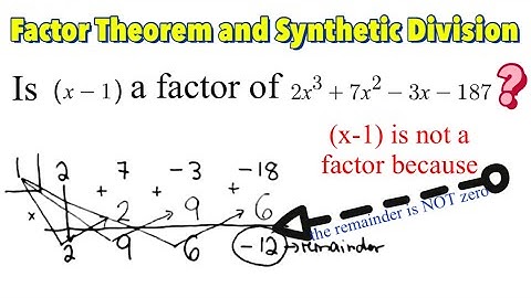 Factor Theorem and Synthetic Division