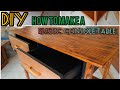 DIY How to make a Rustic Look Console Table