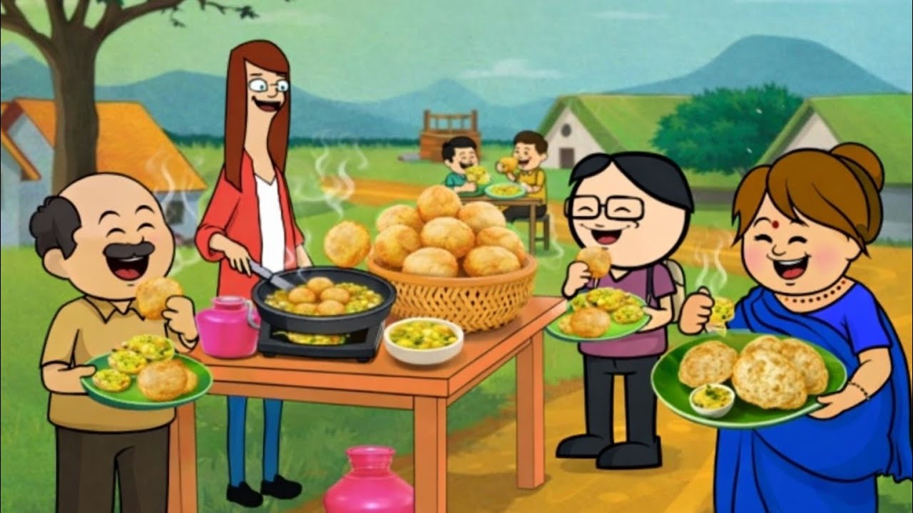 ‼️பூரி மாசலாகிழக்கு செய்து விற்பனை செய்யும் சின்னப்பொண்ணு.#villagelife #trending #chutticartoon #tvk