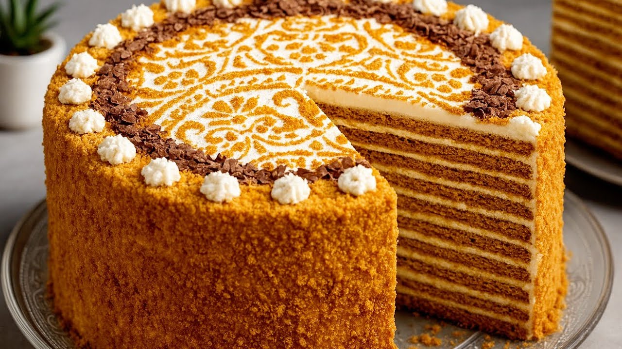 Королевский МЕДОВИК на праздник! Классический Рецепт, который никогда не подводил! Медовый торт!