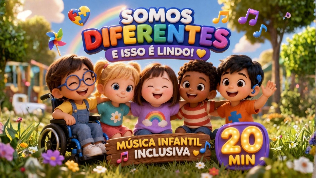 20 MIN de Música Infantil Inclusiva 🌈 | Aprendendo a Respeitar as ...